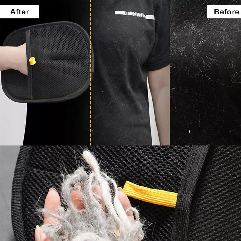 Double-Sided Silicone & Breathable Mesh Pet Grooming Glove (For Cats & Dogs)