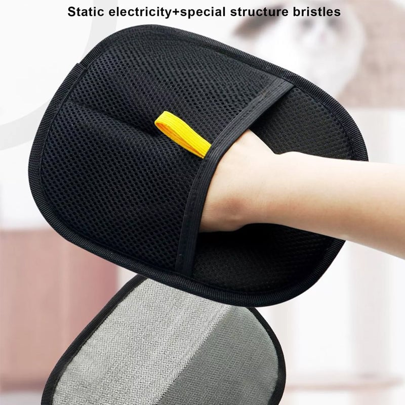 Double-Sided Silicone & Breathable Mesh Pet Grooming Glove (For Cats & Dogs)
