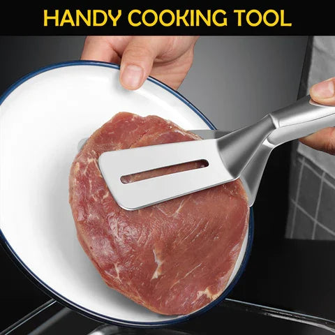 Double-Sided Stainless Steel Spatula (Ergonomic Handle)