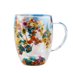 Double-Walled Insulated Botanical Glass Cups (2-Pack)