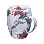 Double-Walled Insulated Botanical Glass Cups (2-Pack)