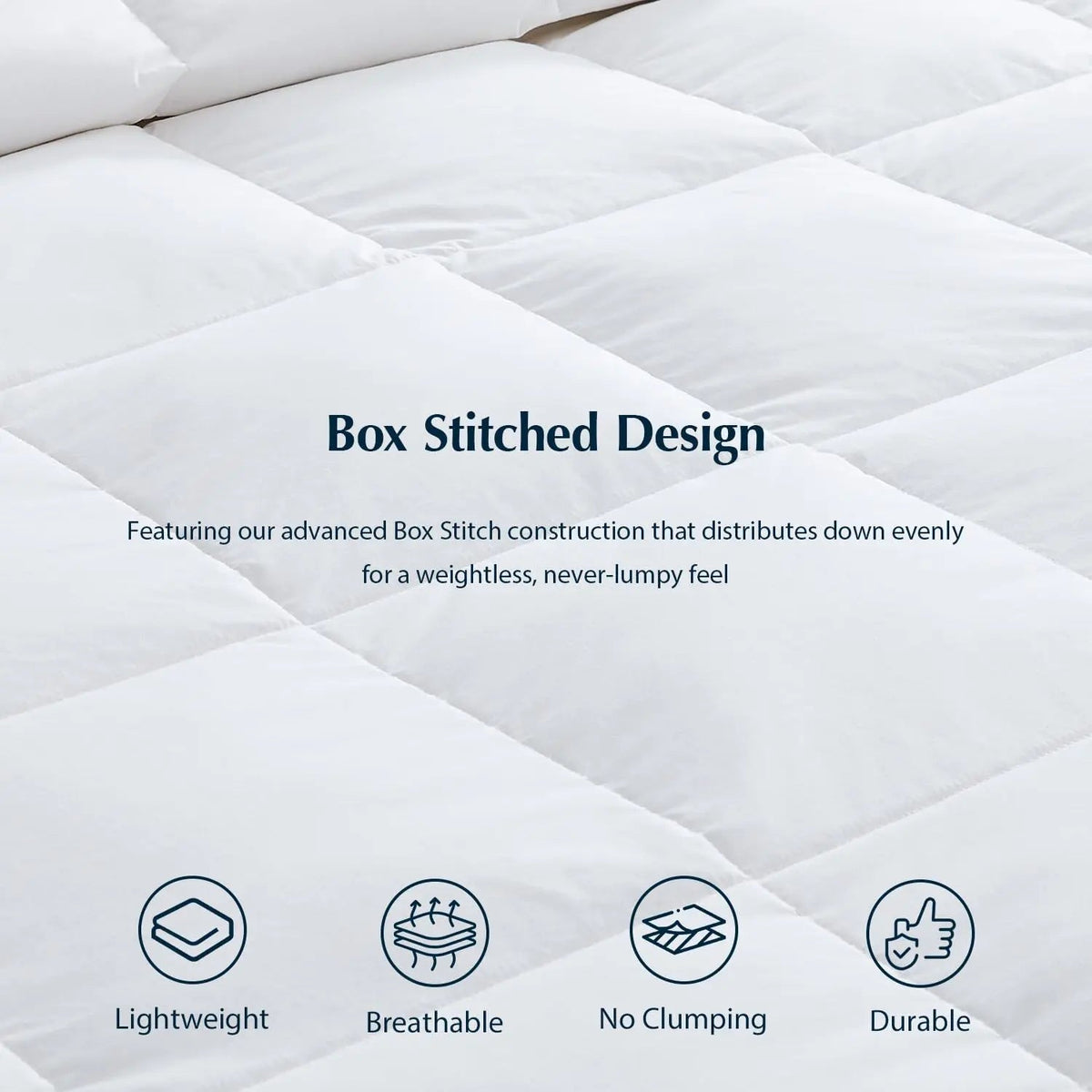 Down Comforter Cooling & Breathable 95% Goose Down
