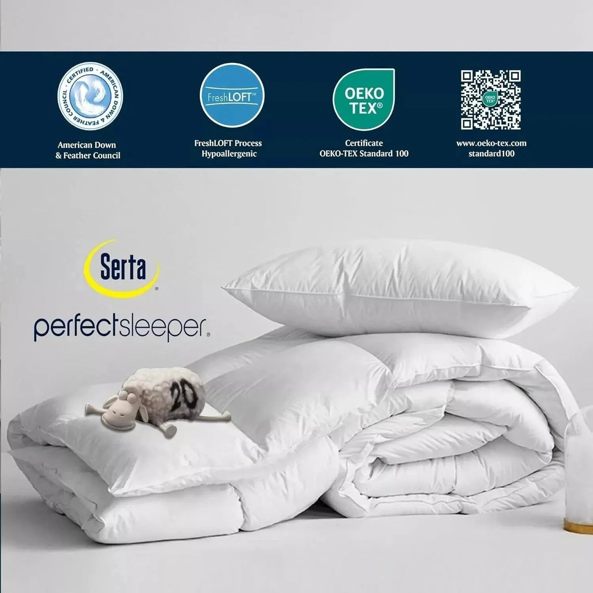 Down Comforter Cooling & Breathable 95% Goose Down