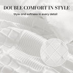 Down Comforter Set Diamond Jacquard Reversible Breathable