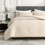 Down Comforter Set Diamond Jacquard Reversible Breathable