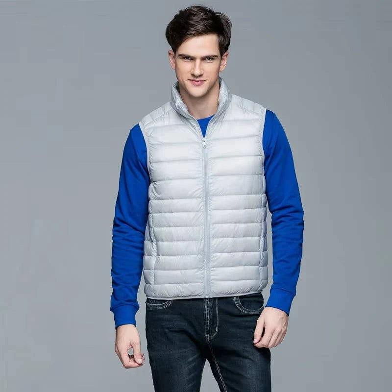 Down Vest Packable Lightweight Water-Resistant Shell