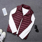 Down Vest Packable Lightweight Water-Resistant Shell