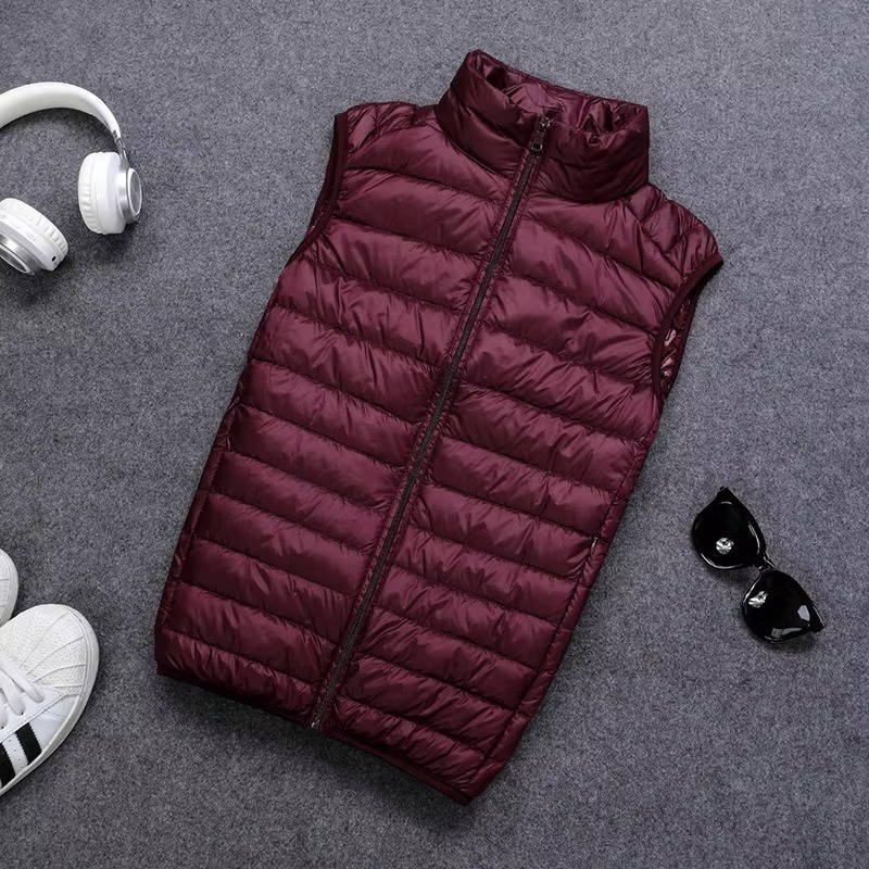 Down Vest Packable Lightweight Water-Resistant Shell