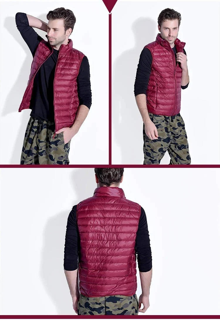 Down Vest Packable Lightweight Water-Resistant Shell