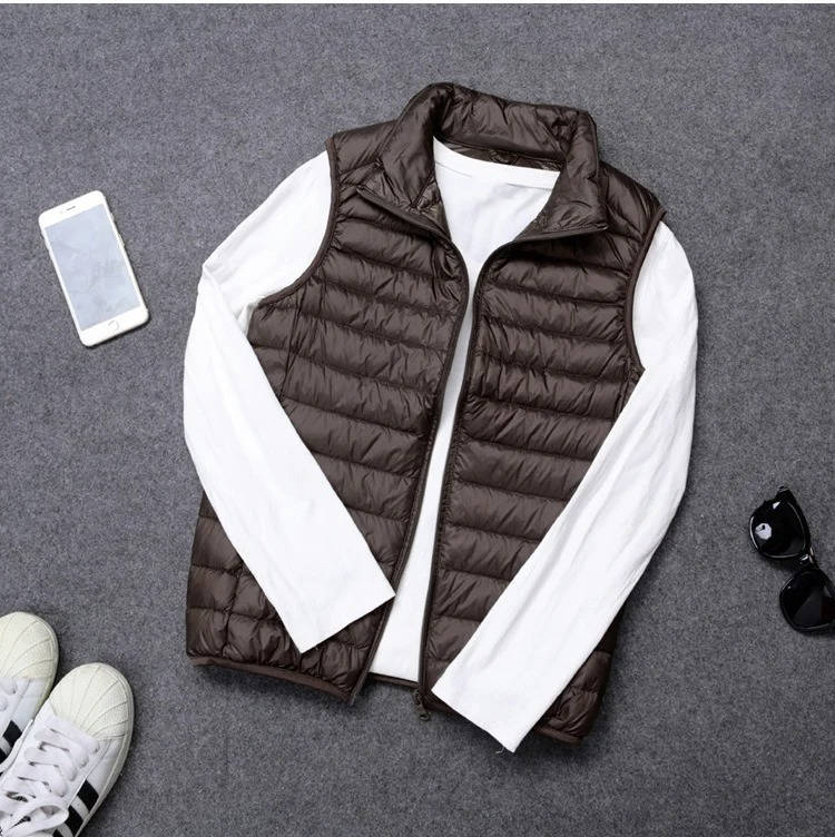 Down Vest Packable Lightweight Water-Resistant Shell