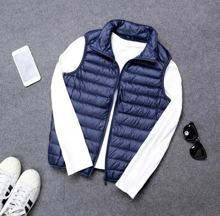 Down Vest Packable Lightweight Water-Resistant Shell