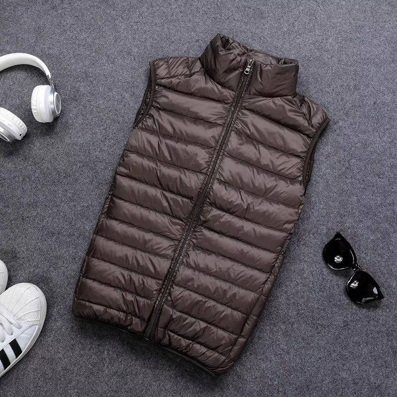 Down Vest Packable Lightweight Water-Resistant Shell