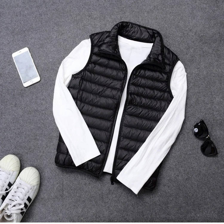 Down Vest Packable Lightweight Water-Resistant Shell