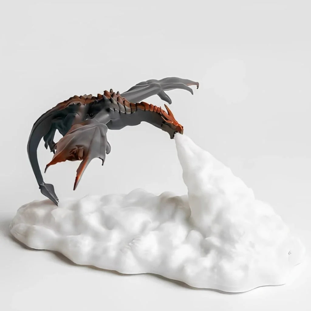 Dragon Night Light 3D Printed LED Flame USB Rechargeable