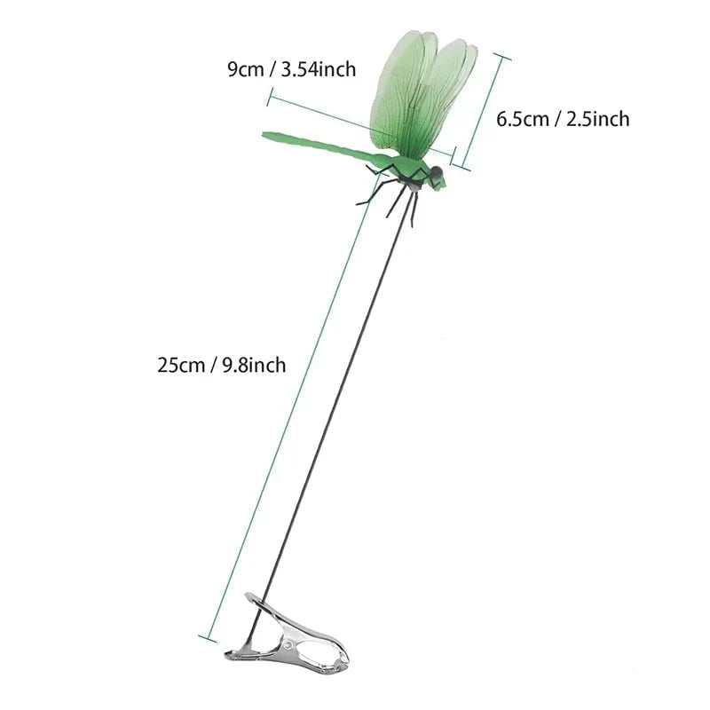 Dragonfly Clips Realistic Shimmering Wings Waterproof 3-Pack