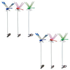 Dragonfly Clips Realistic Shimmering Wings Waterproof 3-Pack