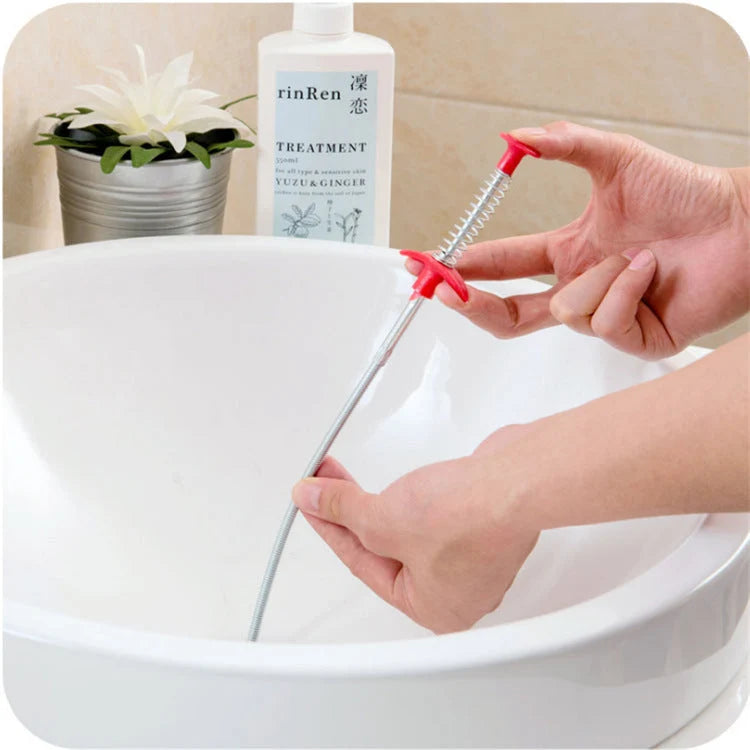 Drain Cleaning Hook Flexible Reach Ergonomic Handle