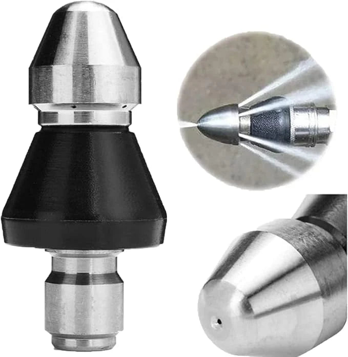Drain Cleaning Nozzle Stainless Steel Self-Propelling Backward Jets