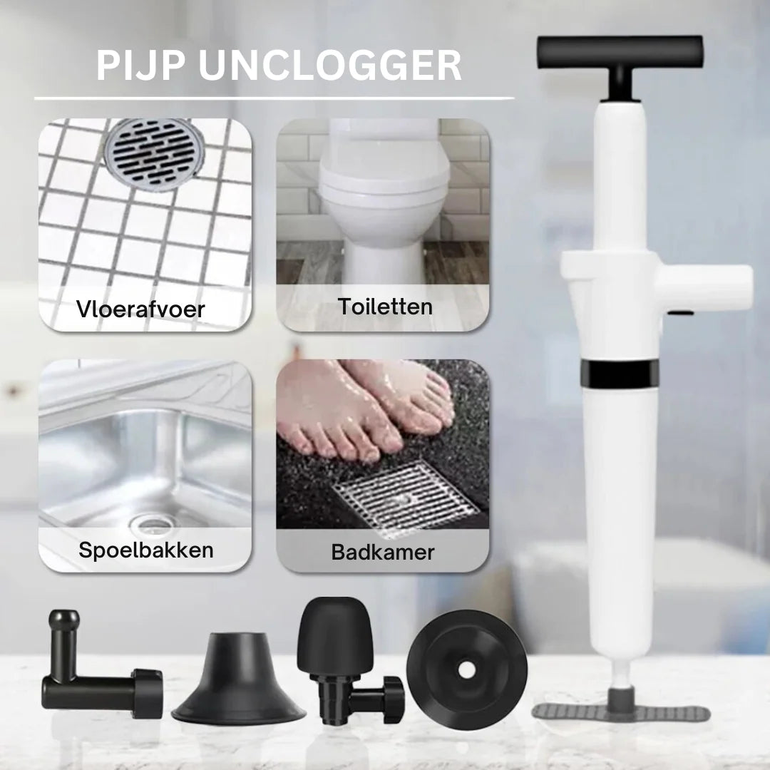 Drain Plunger Adjustable Pressure Chemical-Free