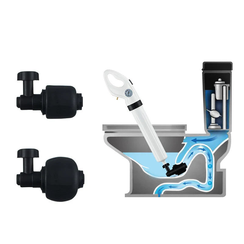 Drain Plunger Compressed Air Chemical-Free