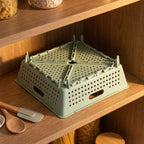 Draining Basket Collapsible Space-Saving Drainage Holes