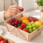 Draining Basket Collapsible Space-Saving Drainage Holes