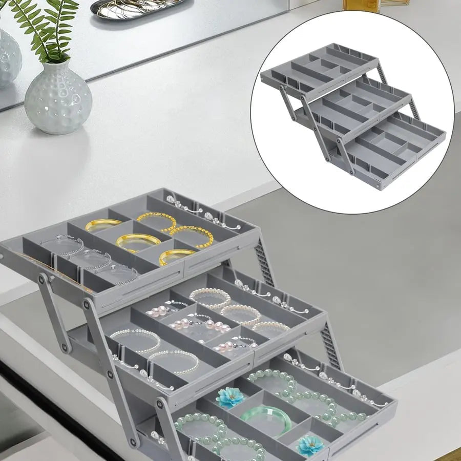 Drawer Organizer 3-Tier Expandable 12 Removable Dividers