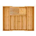 Drawer Organizer Expandable Bamboo & Divided Compartments