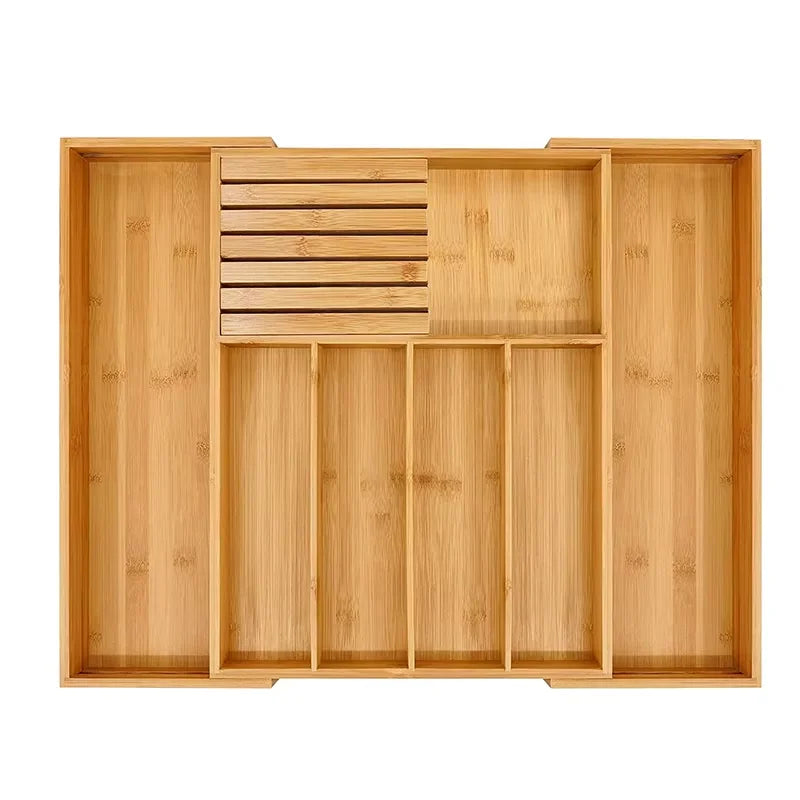Drawer Organizer Expandable Bamboo & Divided Compartments