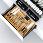 Drawer Organizer Expandable Bamboo & Divided Compartments