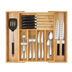 Drawer Organizer Expandable Bamboo & Divided Compartments