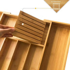 Drawer Organizer Expandable Bamboo & Divided Compartments