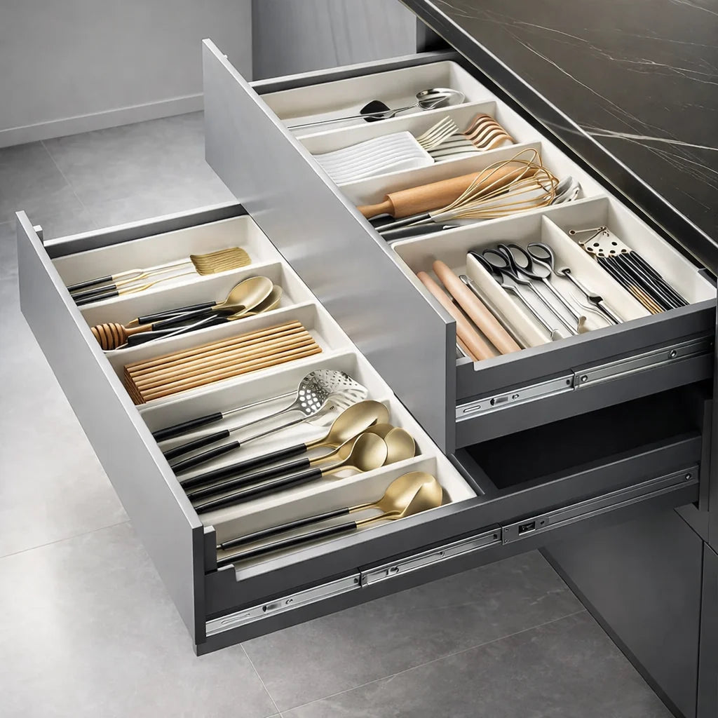 Drawer Organizer Extendable Sides Adjustable Width