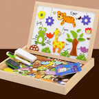 Drawing Board Double-Sided Whiteboard & Chalkboard Wooden Frame
