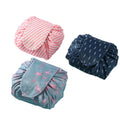 Drawstring Cosmetic Bag Opens Flat 18.9 Inches Waterproof