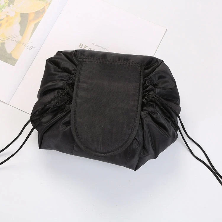 Drawstring Cosmetic Bag Opens Flat 18.9 Inches Waterproof