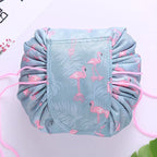 Drawstring Cosmetic Bag Opens Flat 18.9 Inches Waterproof