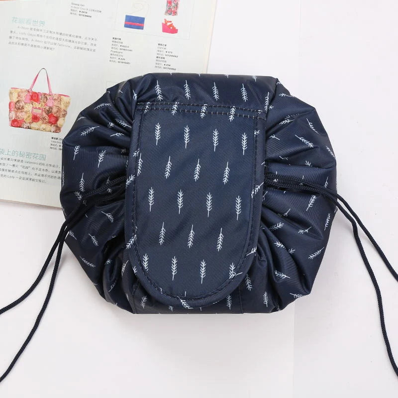 Drawstring Cosmetic Bag Opens Flat 18.9 Inches Waterproof