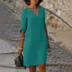 Dress Loose Fit Breathable Cotton Polyester Blend