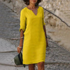 Dress Loose Fit Breathable Cotton Polyester Blend