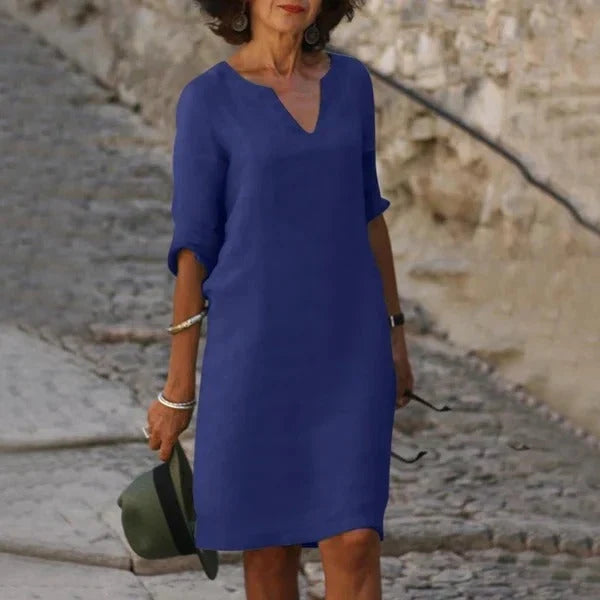 Dress Loose Fit Breathable Cotton Polyester Blend