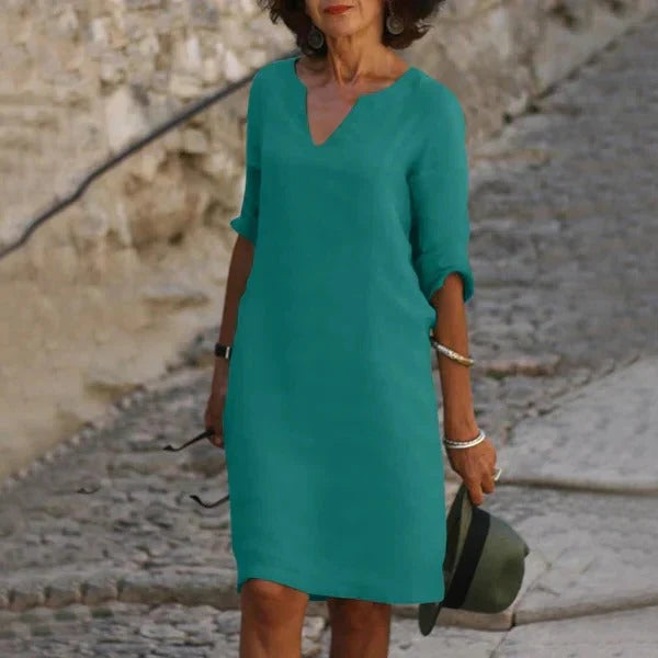 Dress Loose Fit Breathable Cotton Polyester Blend