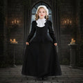 Dress Victorian Gothic Long Sleeve White Collar
