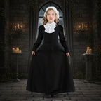 Dress Victorian Gothic Long Sleeve White Collar