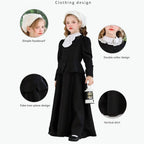 Dress Victorian Gothic Long Sleeve White Collar