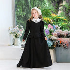 Dress Victorian Gothic Long Sleeve White Collar