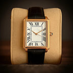 Dress Watch Square Stainless Steel Roman Numerals