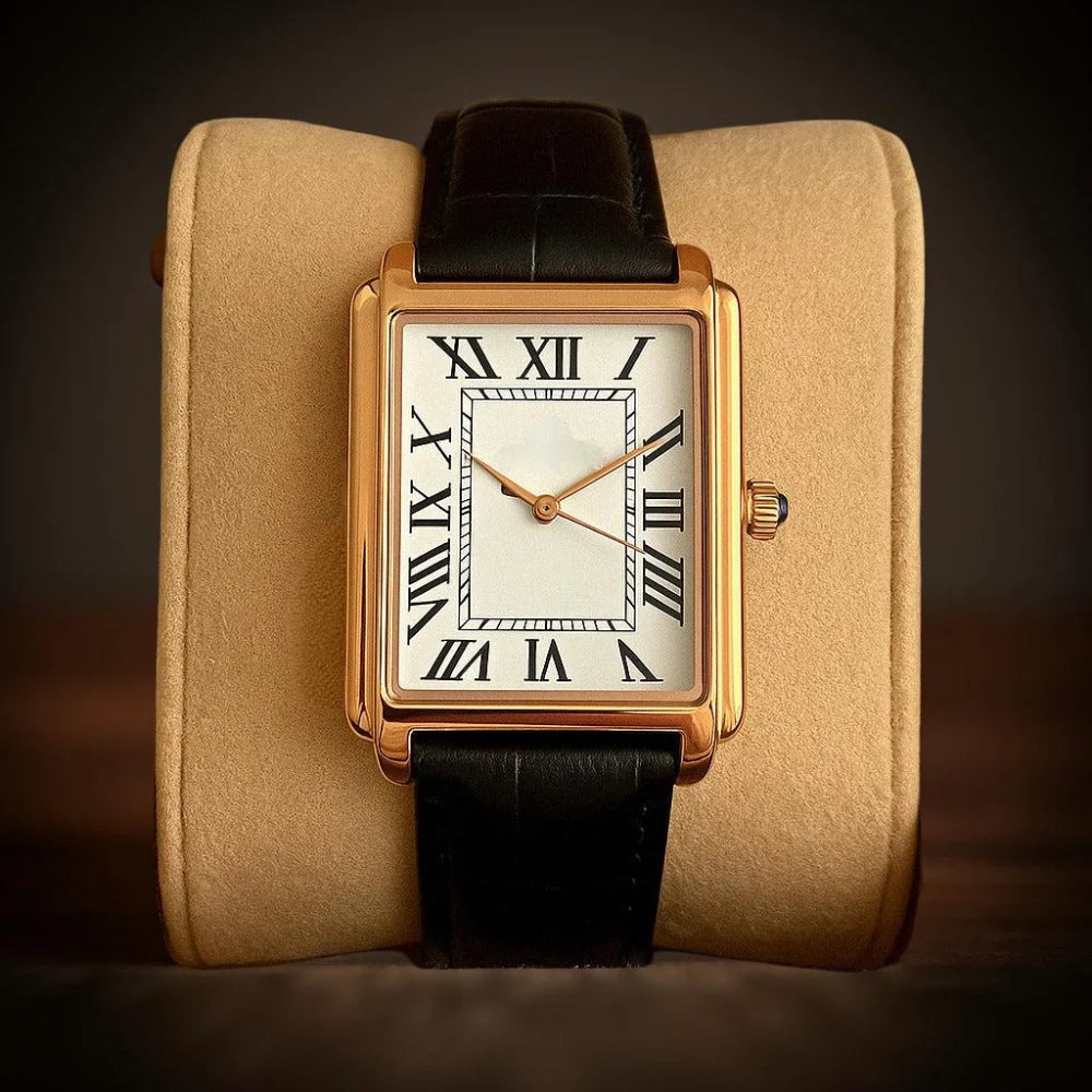 Dress Watch Square Stainless Steel Roman Numerals