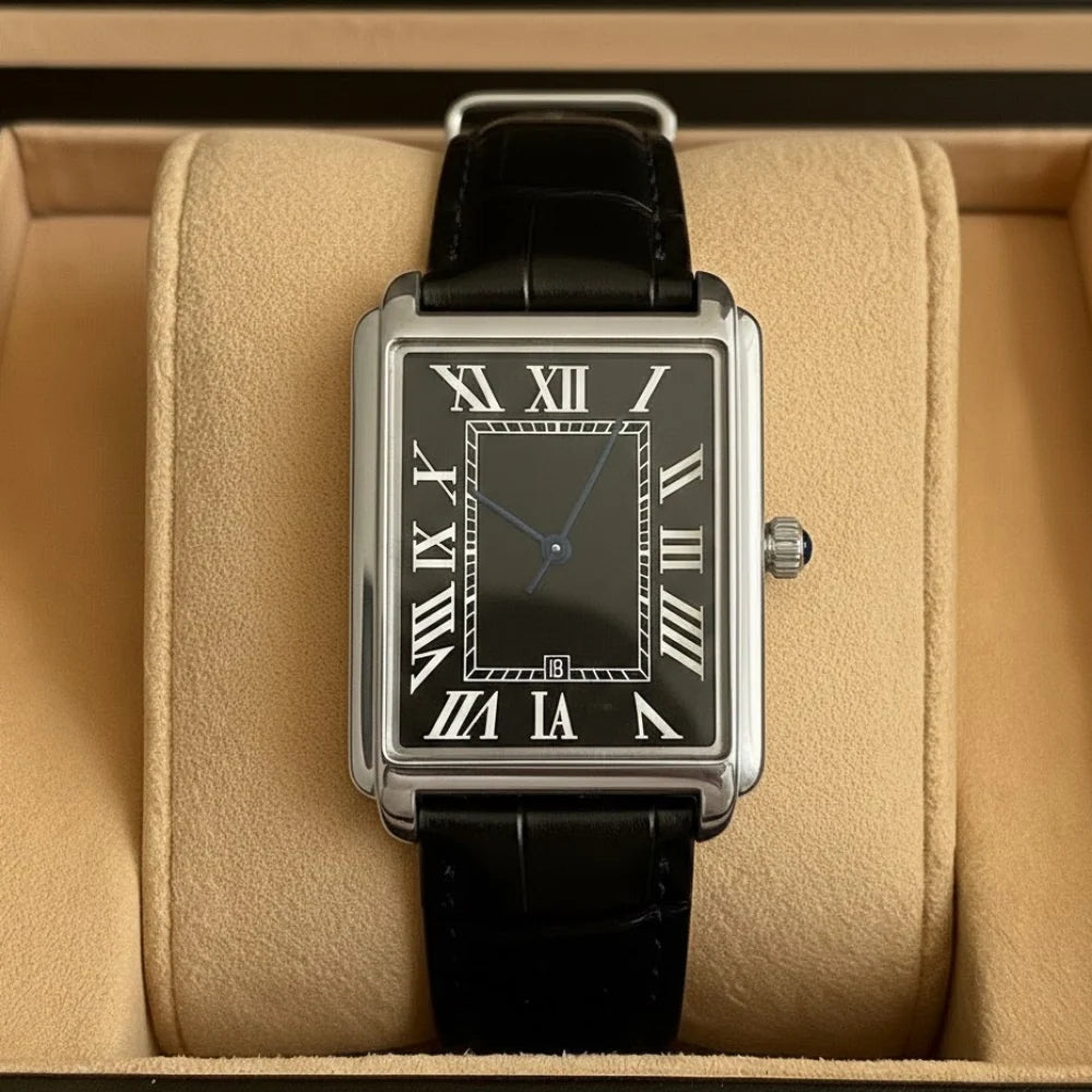 Dress Watch Square Stainless Steel Roman Numerals