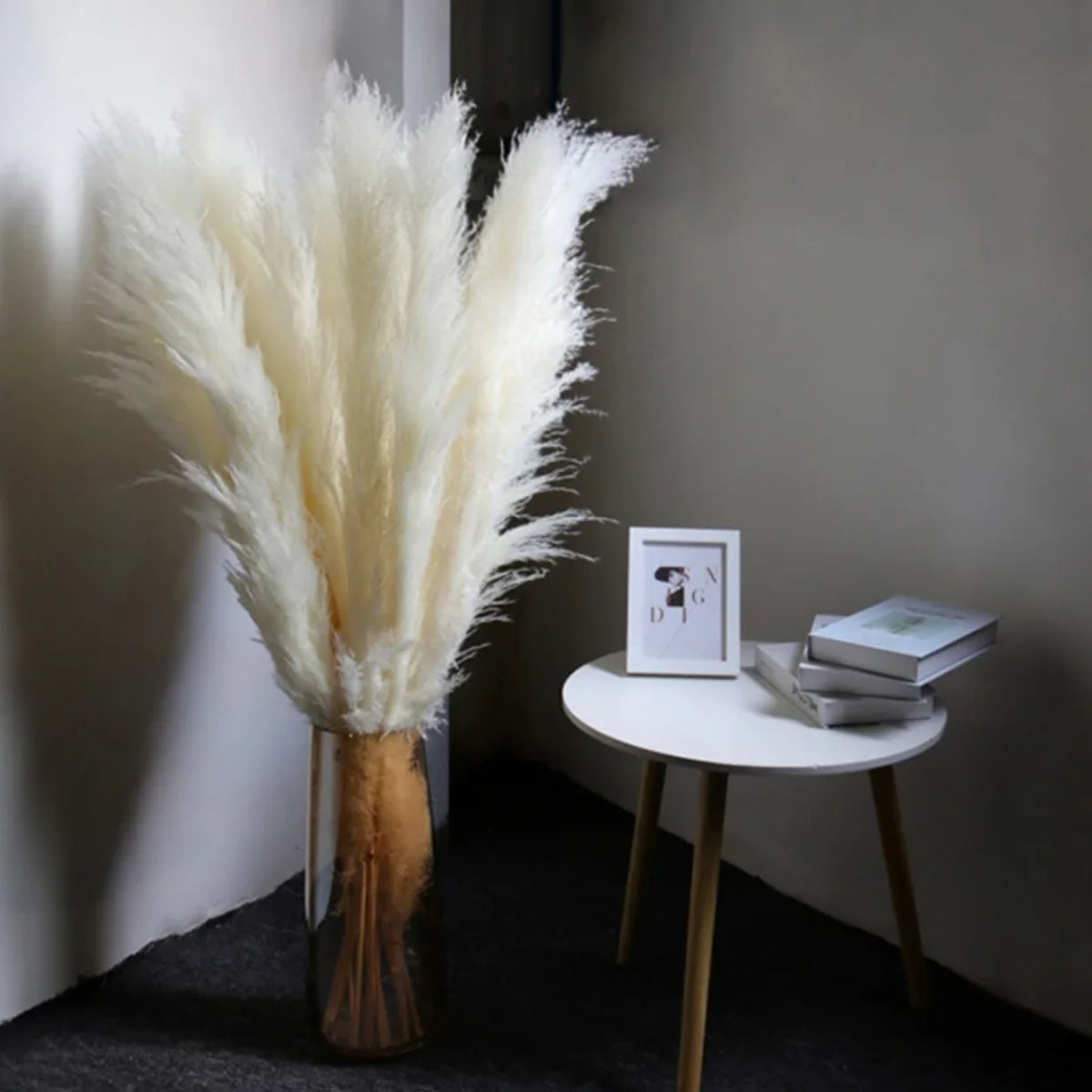 Dried Pampas Grass Stems Soft Fluffy Set of 10